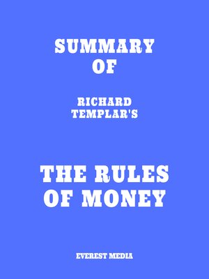 cover image of Summary of Richard Templar's the Rules of Money